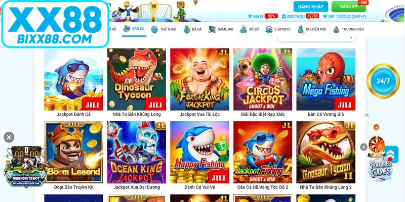 Những sảnh bắn cá online siêu hấp dẫn, thịnh hành nhất hiện nay