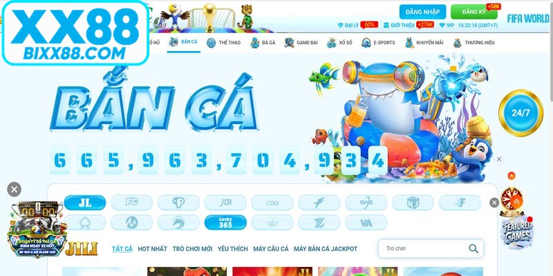 Bắn cá XX88 là sảnh game giải trí đại dương đẳng cấp với đồ họa 3D sắc nét