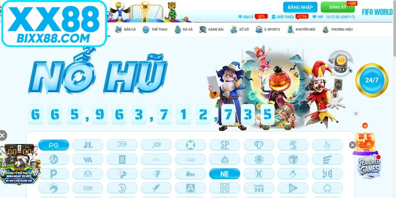 Nổ hũ XX88 là sảnh quay hũ đổi thưởng uy tín với tỷ lệ Jackpot cực khủng