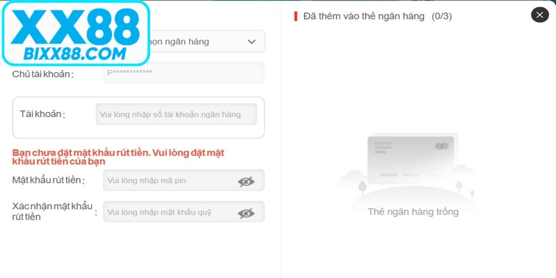 Rút tiền XX88 hoàn tất cực kỳ đơn giản, an toàn tuyệt đối