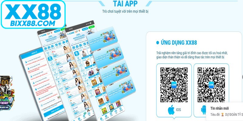 Tải app XX88 là phương thức tuyệt vời giúp bạn giải trí tiện lợi